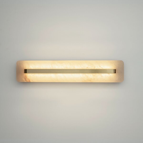 LED Wandlampe Alabaster Glas B:40 cm 3000 K indirekt