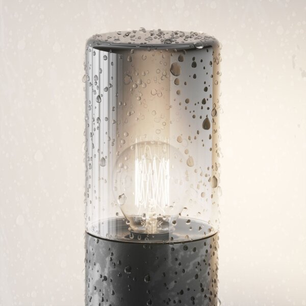 Pollerleuchte Aluminium Glas IP54 80 cm E27 blendarm