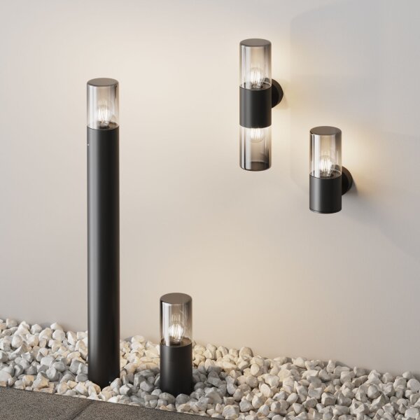 Up Down Wandlampe Aluminium Glas IP54 E27 blendarm