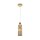 Pendelleuchte Glas Metall Cognac Gold rund Ø10 cm E14