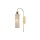 Wandleuchte Glas Cognac Gold T:26,5 cm E14 blendarm