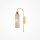Wandleuchte Glas Cognac Gold T:26,5 cm E14 blendarm