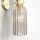 Wandlampe Metall Glas Gold Cognac H:43,5 cm E14 Up Down