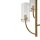 Moderner Kronleuchter Glas Metall in Messing B:35 cm G9