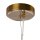 Moderner Kronleuchter Glas Metall in Messing B:35 cm G9