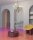 Moderner Kronleuchter Glas Metall in Messing B:35 cm G9