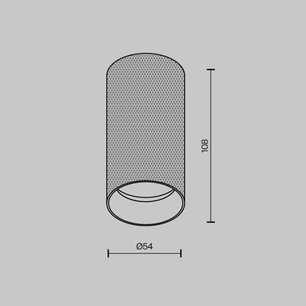 Deckenstrahler Aluminium Weiß Ø5,4 cm GU10 Aufbau