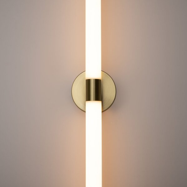 Moderne LED Wandlampe Aluminium Gold H:63 cm 3000 K