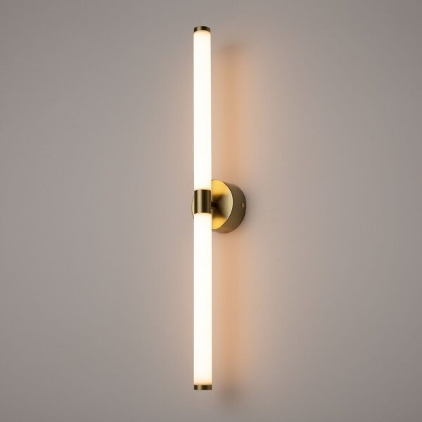 Moderne LED Wandlampe Aluminium Gold H:63 cm 3000 K