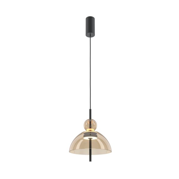 LED Pendelleuchte Up Down Glas Cognac Ø25 cm 3000 K