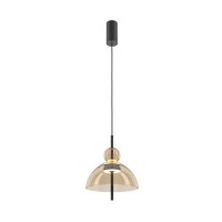 LED Pendelleuchte Up Down Glas Cognac &Oslash;25 cm 3000 K