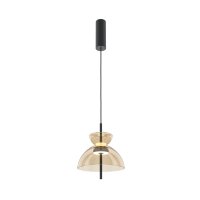 LED Pendelleuchte Glas Cognac &Oslash;25 cm 3000 K Up Down
