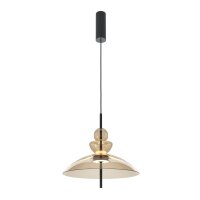 LED Pendelleuchte Cognac Schwarz &Oslash;40 cm 3000 K Up Down