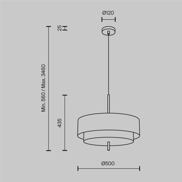 Gemütliche Hängelampe Stoff Weiß Ø50 cm E27 5-flammig
