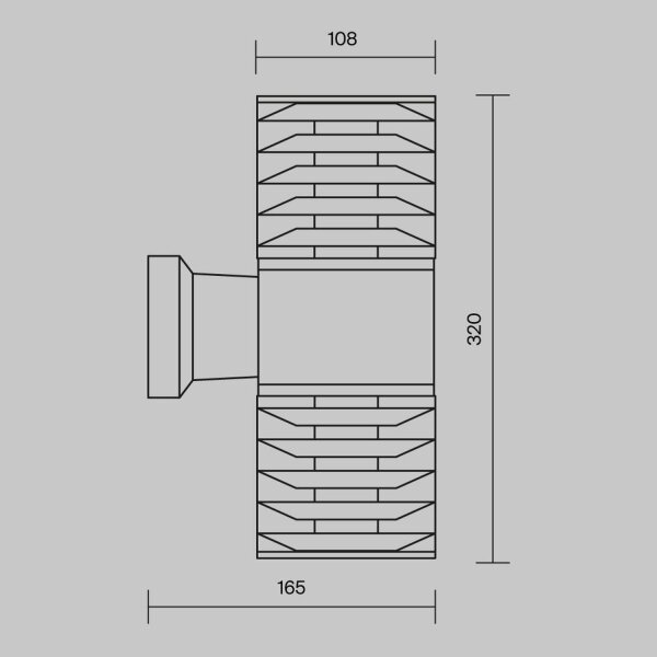 Wandlampe Outdoor Aluminium IP54 H:32 cm E27 Up Down