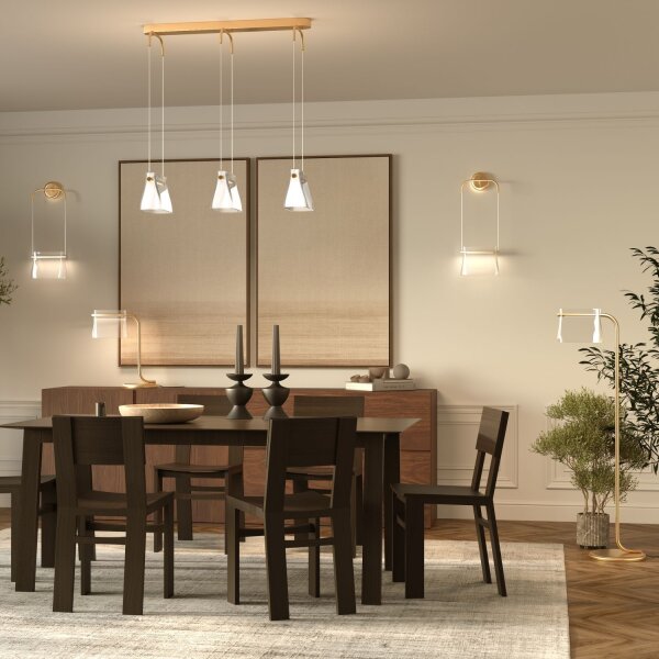 LED Tischleuchte Glas Metall 48,5 cm 8 W 850 lm 3000 K
