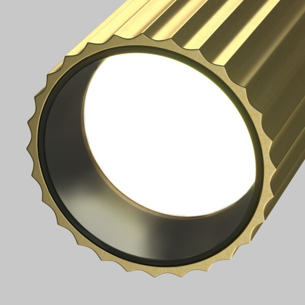 Einbauleuchte flexibel Aluminium in Messing L:6 cm GU10