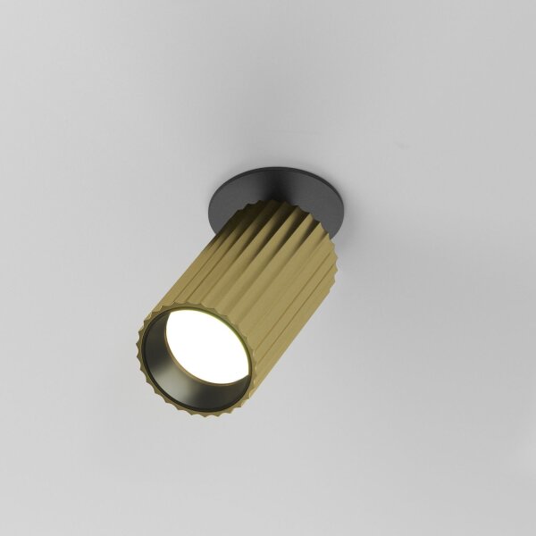 Einbauleuchte flexibel Aluminium in Messing L:6 cm GU10