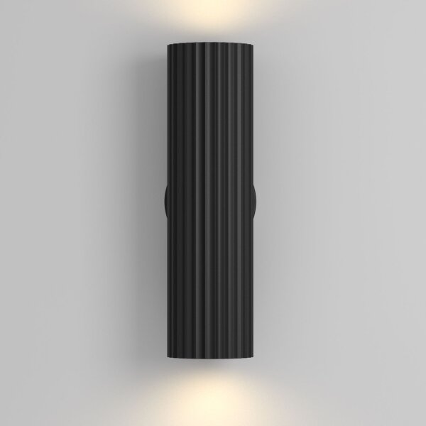 Wandlampe 2-flammig Schwarz H:10 cm GU10 Up Down Modern