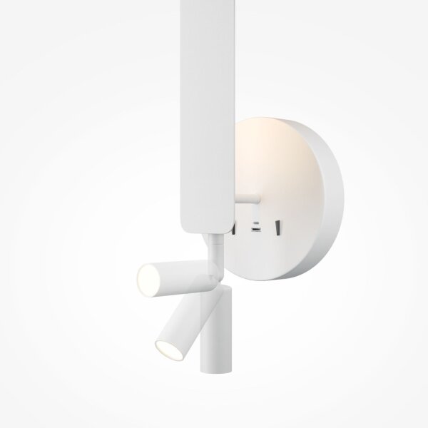 LED Wandlampe Weiß H:51,6 cm 700 lm 3000 K Schalter USB