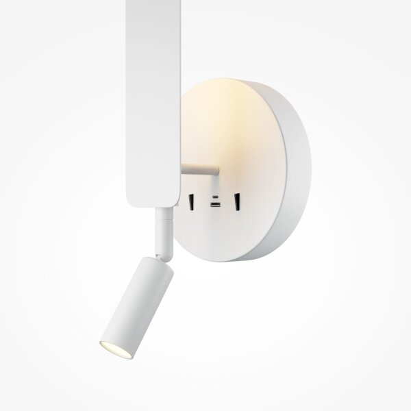 LED Wandlampe Weiß H:51,6 cm 700 lm 3000 K Schalter USB