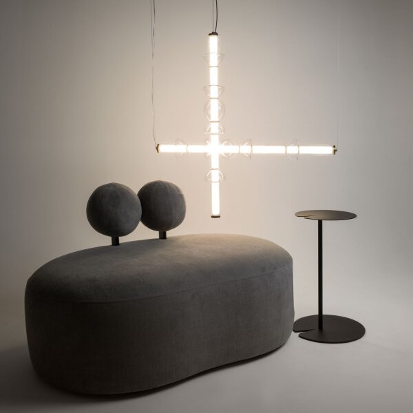 LED Hängelampe Glas Metall in Messing 98 cm 39 W 3000 K