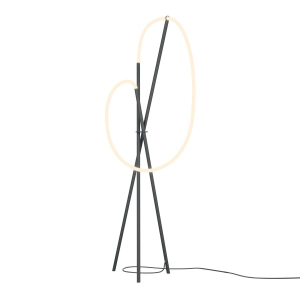 LED Stehlampe Tripod dimmbar Schwarz 162 cm 36 W 3000 K
