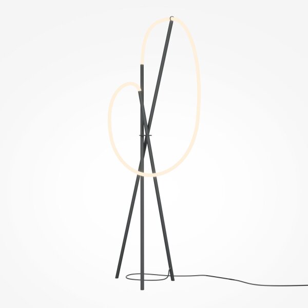 LED Stehlampe Tripod dimmbar Schwarz 162 cm 36 W 3000 K
