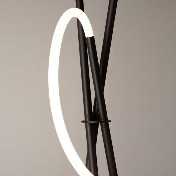 LED Stehlampe Tripod dimmbar Schwarz 162 cm 36 W 3000 K
