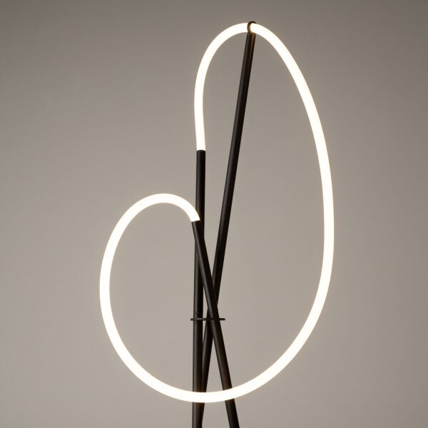 LED Stehlampe Tripod dimmbar Schwarz 162 cm 36 W 3000 K