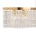 Hängelampe Glas Metall Gold 93 cm lang E14 6-flammig