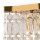 Hängelampe Glas Metall Gold 93 cm lang E14 6-flammig
