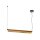 LED Hängelampe Glas in Bernstein Messing 93 cm 3000 K