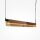 LED Hängelampe Glas in Bernstein Messing 93 cm 3000 K