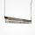 Lange LED Hängelampe Glas Grau Messing 93 cm 3000 K