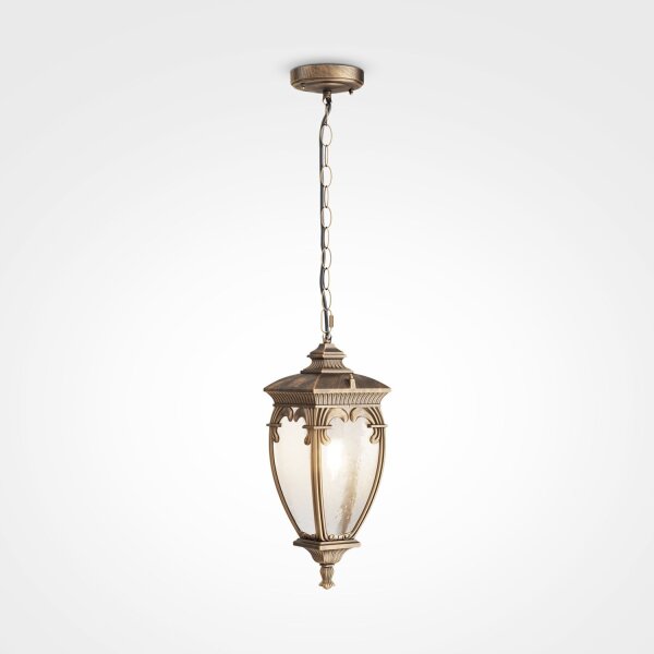 Pendelleuchte Glas Aluminium Gold IP44 E27 Vintage