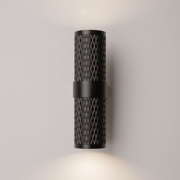 Up Down Wandleuchte Schwarz H:21,7 cm GU10 2-flammig