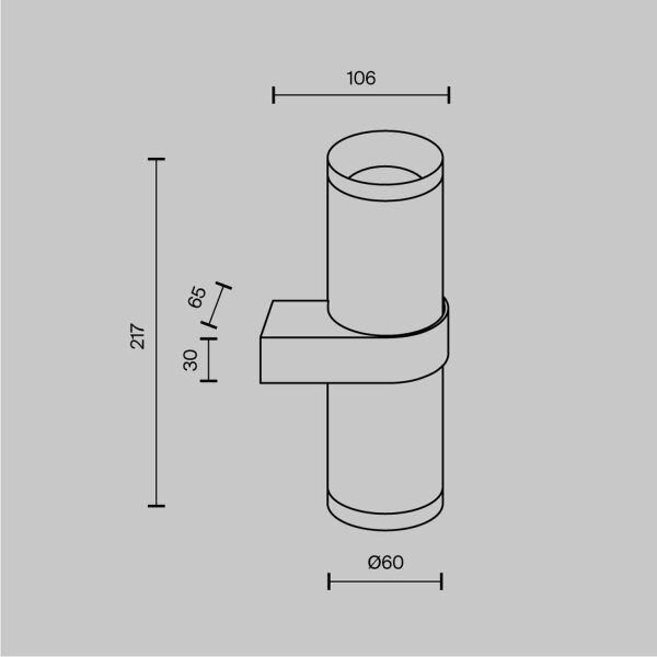 Up Down Wandleuchte Schwarz H:21,7 cm GU10 2-flammig