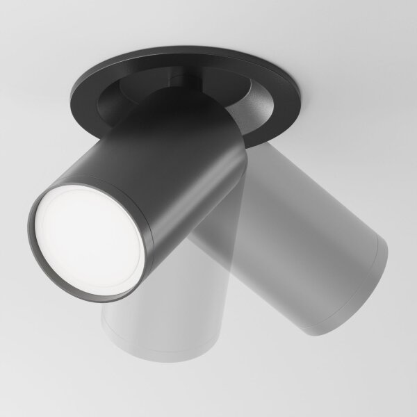 Verstellbarer Einbaustrahler Schwarz Ø5,2 cm GU10