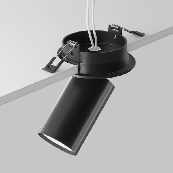 Verstellbarer Einbaustrahler Schwarz Ø5,2 cm GU10