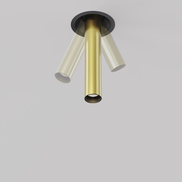 LED Einbauleuchte flexibel in Messing Ø3 cm 3000 K 7 W