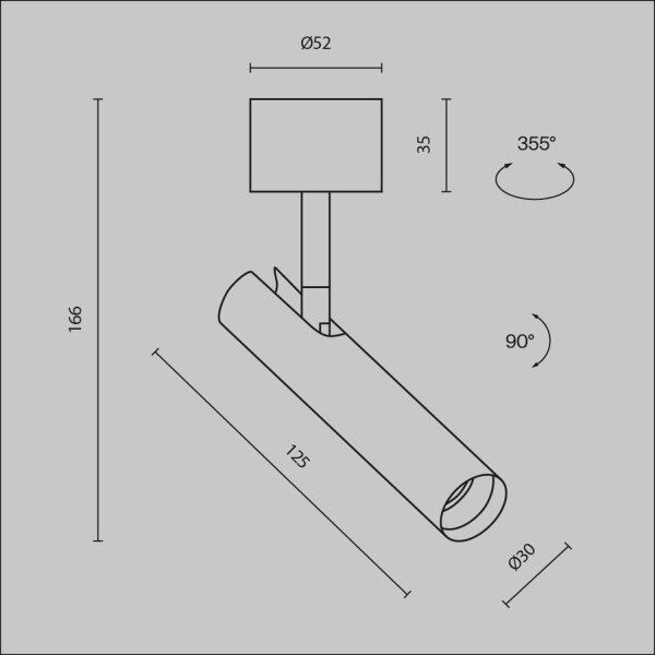 LED Deckenstrahler flexibel Weiß B:3 cm 360 lm 3000 K
