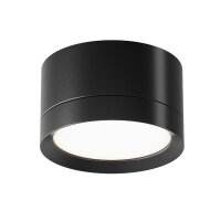 Runde Deckenlampe Aluminium &Oslash;8,5 cm GX53 in Schwarz