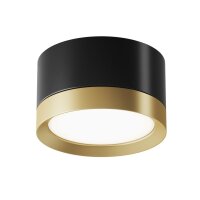 Runde Deckenlampe Aluminium &Oslash;8,5 cm GX53 Schwarz Gold