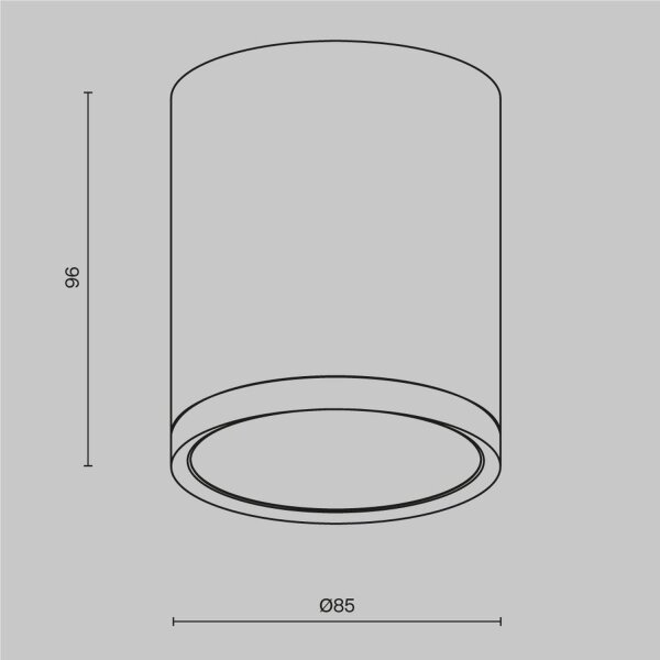 Runde Deckenlampe Aluminium H:9,6 cm GX53 Schwarz Gold