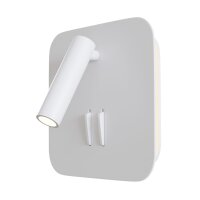 LED Wandleuchte Aluminium Schalter Wei&szlig; B:13 cm 3000 K