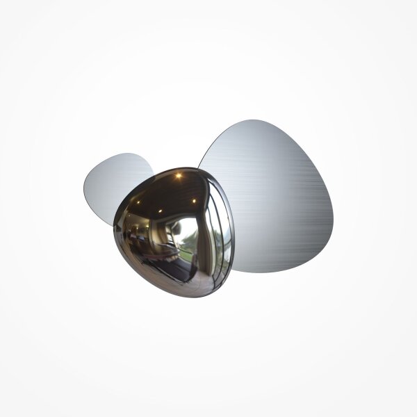 LED Wandlampe Edelstahl in Nickel B:26,9 cm 3000 K 8 W