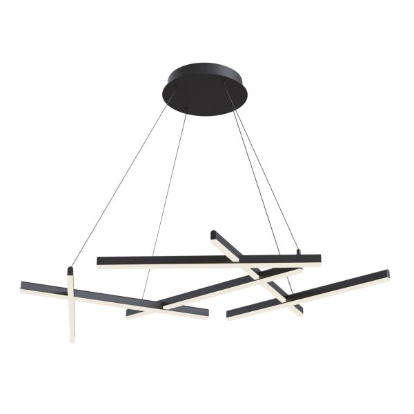 LED Hängelampe Aluminium Schwarz L:101 cm 3000 K 79 W
