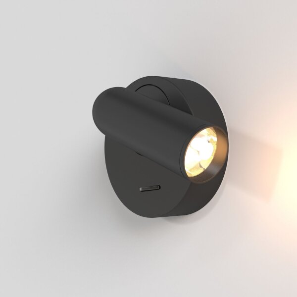LED Wandspot Schalter Schwarz T:8,5 cm 3000 K flexibel