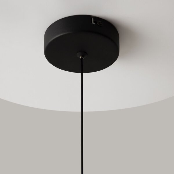 LED Pendelleuchte Glas Metall Schwarz Ø18 cm 2700 K